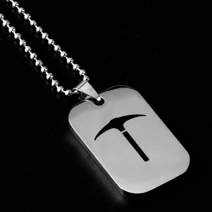 Fortnite Stainless Steel Pendant Necklace Cute Fashion Cartoon Personalized Creative Kawaii Keychain Gift for Friend's Birthday