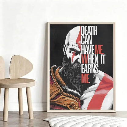 Mythic G-God of War RagnarokS Poster Stylish Art Poster Wall Decor for Living Room Bedroom Office Hotel Home Interior