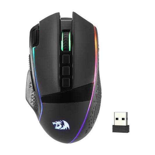 Redragon M991 Wireless Gaming Mouse, 26000 DPI Tri-Mode Gaming Mouse, RGB Gaming Mouse with 9 Programmable Buttons, PAW3395 Sensor for PC & Laptop