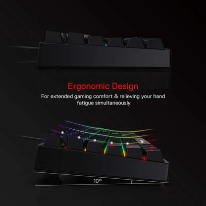 Redragon K582 SURARA RGB Mechanical Gaming Keyboard with 104 Keys, Red Switches, RGB Backlit Wired Gaming Keyboard for PC & Mac