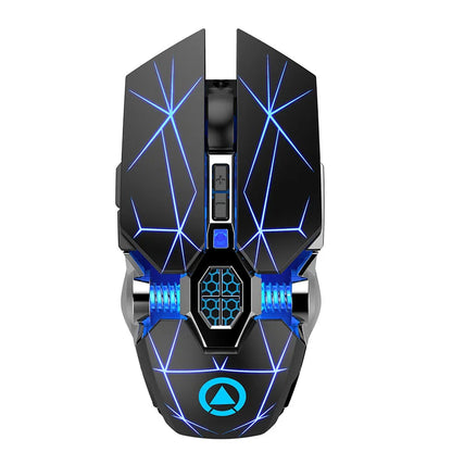 UTHAI A7 Rechargeable Wireless Bluetooth Mouse, Silent Ergonomic Wireless Mouse with RGB Light, 2.4GHz Gaming & Office Mouse