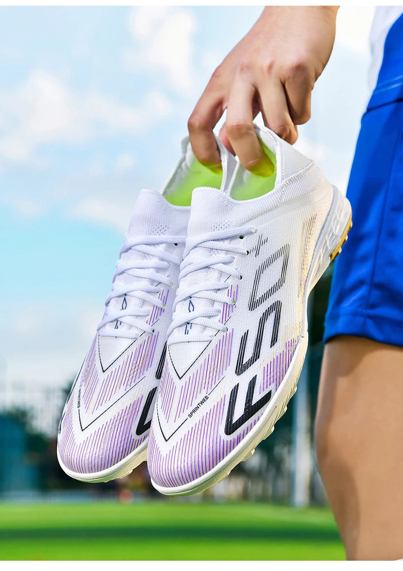 New Men Soccer Shoes Match Football Boots Sneakers Non-Slip Grass Cleats High-quality Futsal Indoor Hot-selling High-top Outdoor
