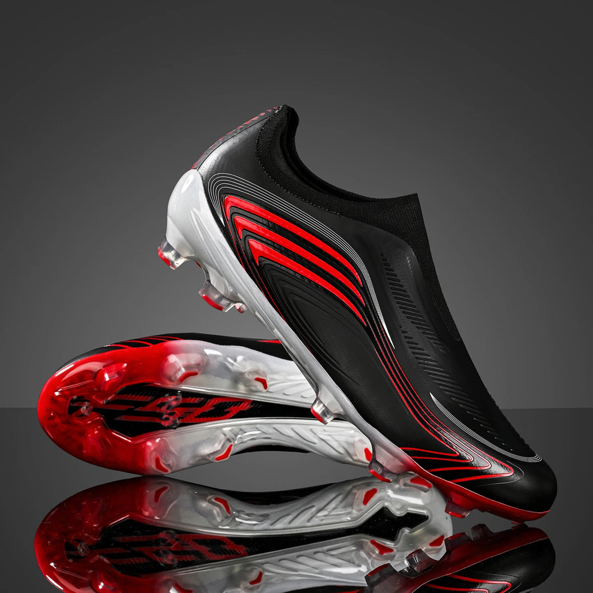 Chaussures de football pour hommes, modèle AG FG, crampons longs améliorés pour une meilleure adhérence, doublure absorbant la transpiration, crampons unisexes pour l’entraînement sur gazon, destinés aux joueurs amate