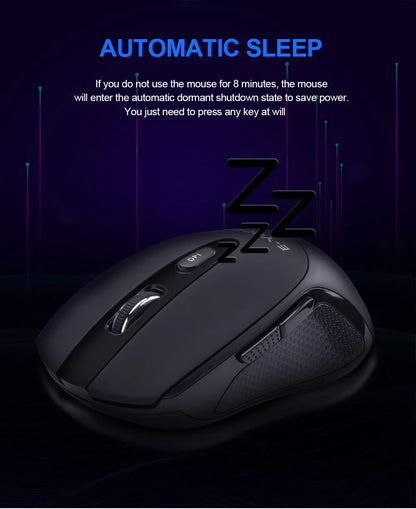 E-YOOSO E-1020 Wireless Gaming Mouse 2400 DPI Silent Click Ergonomic USB Mouse for Laptop PC Computer, 2.4G Wireless Optical Mouse