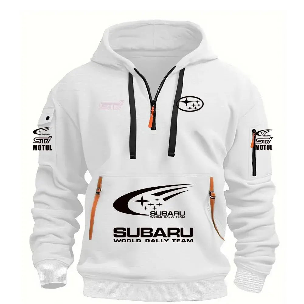 2026 New SUBARU Racing European Size Autumn/Winter Men's Hooded Kangaroo Pocket Hooded Sports Fleece Hoodie Top Coat, Produit gaming premium Fraquane, produits de luxe, nouvelle génération, équipement gamer
