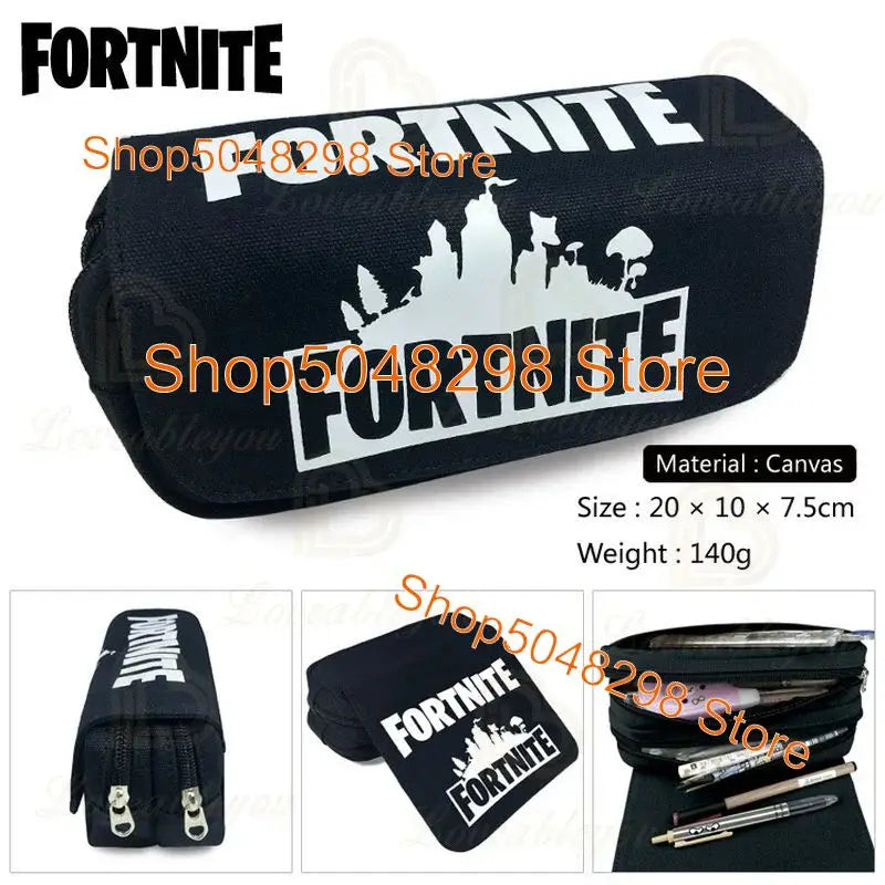 Conjunto de Mochila Fortnited 3PCS para Adolescentes e Estudantes, Saco de Viagem Fortress Night, Mochila Escolar 3D de Jogos Populares