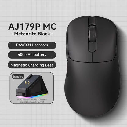 Ajazz AJ179 APEX langaton pelihiiri värinäytöllisellä telakalla, Bluetooth, PAW3395, 400mAh akku, 8000Hz virkistystaajuus