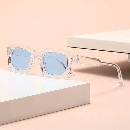 6PCS/Set Women Vintage Rectangle Frame Sunglasses Fashion Retro Sun Glasses Luxury Brand Design Glasses Eyewear Men Goggle
