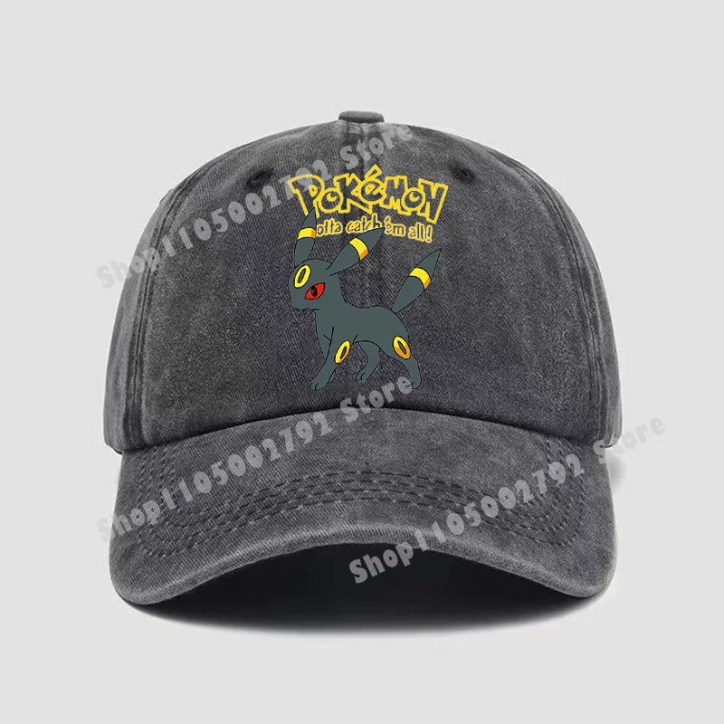 Pokémonové baseballové čepice Pikachu Kawaii Anime postavičky Sluneční klobouky Letní outdoorové sluneční klobouky pro rodiče a děti Módní kšiltovka s kachním jazykem Dárek