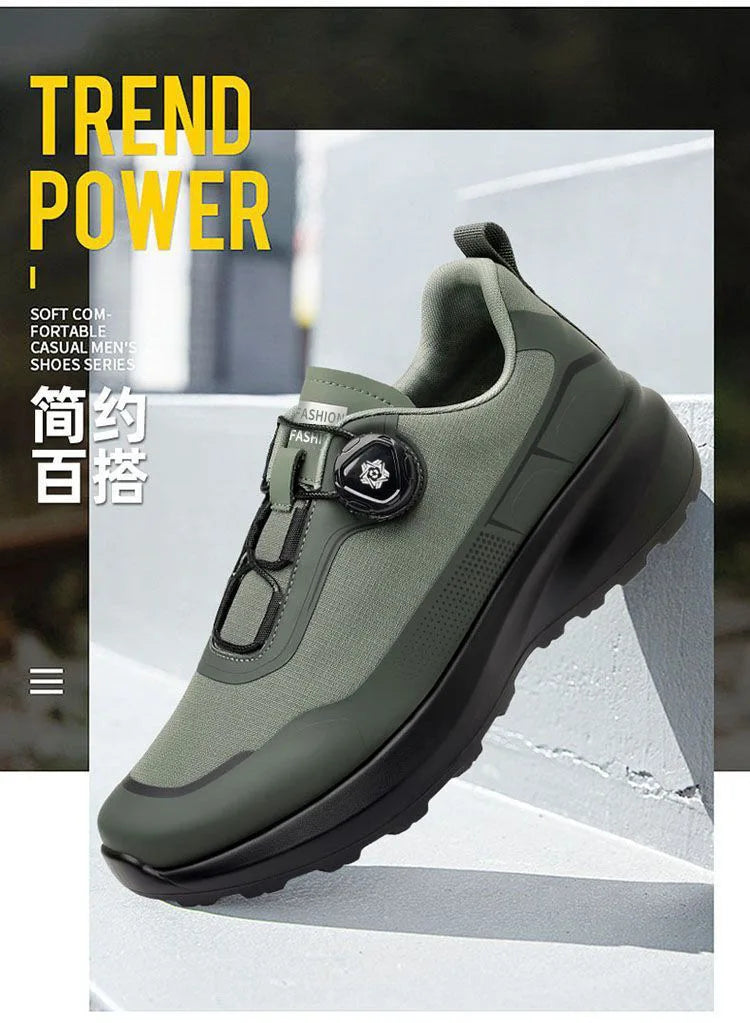 Outdoor men's sneakers 2026 new spring and summer thick soled sports shoes men's hiking daddy shoes casual footwear for men