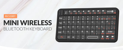 Rii 518BT Bluetooth Keyboard Mini Wireless Keyboard Mouse Remote Touchpad For Android TV Box PC