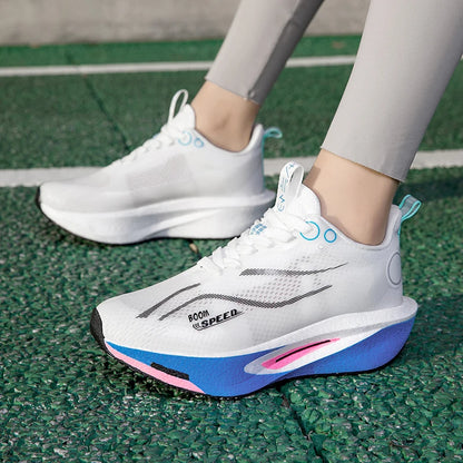 2025 Men's And Women's Carbon Board Running Shoes Professional Marathon, Lightweight Rebound Cushioning Breathable Sports Shoes