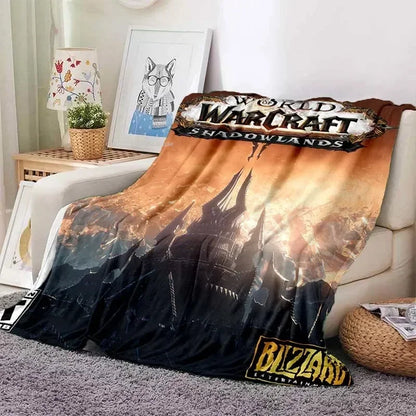 World of Warcraft Art Blanket Flannel Blanket A World of Magic and Limitless Adventure Soft Comfortable Home Travel Blanket