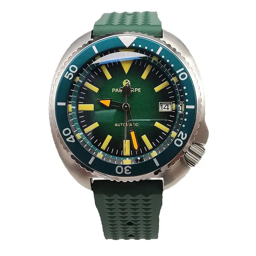 PARNSRPE Diver's Luxury Men's Watch Small Abalone Automatic Mechanical Watch Movement Aseptic Dial Sapphire Glass