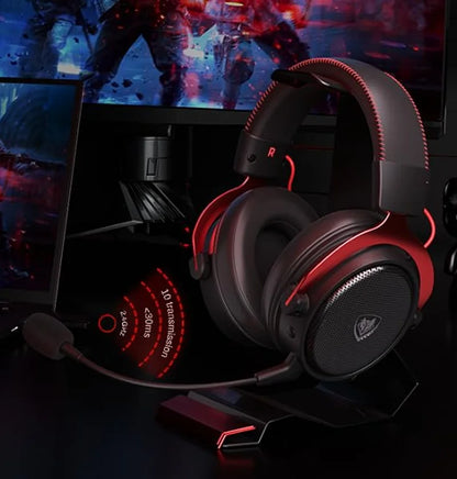 NUBWO G07 Wireless Gaming Headset for PC, PS4, PS Gaming Headphones with Fixed Mic 2.4GHz Ultra-Low Latency Noise Cancelling MIC