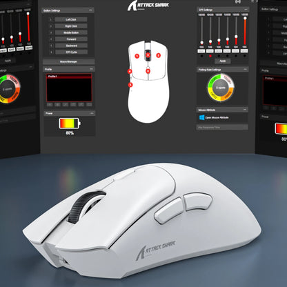 Attack Shark R1 Ασύρματο Ποντίκι Bluetooth Gaming, Viral Ποντίκι με Κριτικές από Influencers, Αισθητήρας PAW3311, Ρυθμός Απόκρισης 1000Hz