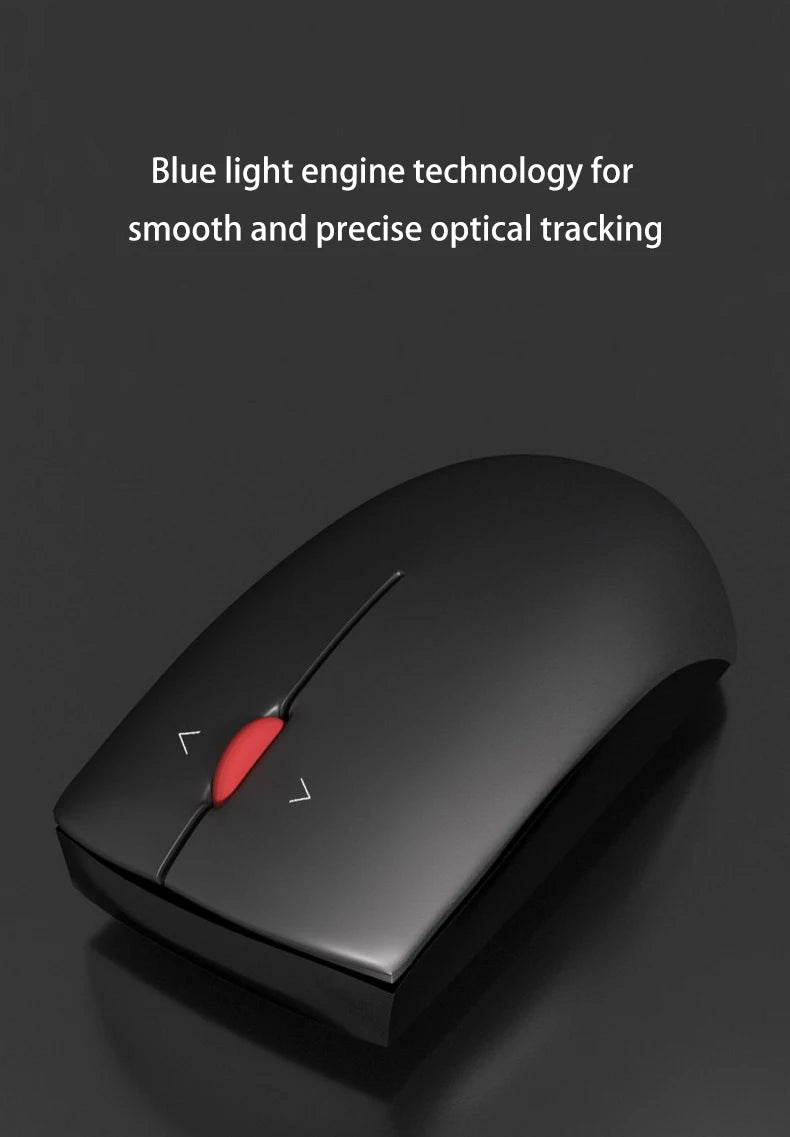 Lenovo ThinkPad Office Mouse Bluetooth + Wireless Dual-Mode Mouse, Ergonomic Wireless Office Mouse, 1200 DPI Portable Laptop Mouse
