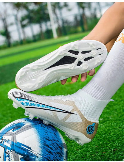 TaoBo grande taille 46 chaussettes à Tube haut chaussures de Football enfant femmes taille 33 34 baskets de Football crampons formation Sport chaussures de gazon à pointes