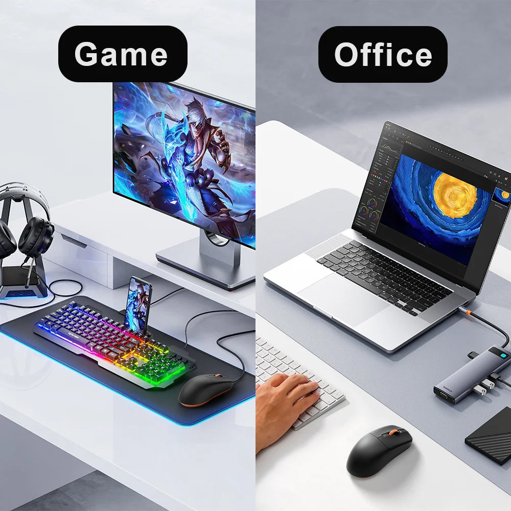 RK Royal Kludge M30 Bluetooth Wireless Mouse PAW3311 41g Lightweight 12000dpi Tri-Mode Gamer Computer Mouse Ergonomic Software