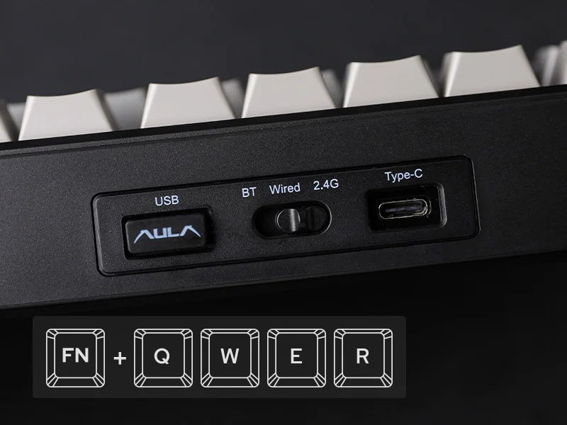EPOMAKER X AULA F75 MAX Compact 75% ANSI Layout Wired/Bluetooth/2.4GHz Wireless Mechanical Keyboard with TFT Screen and a Knob