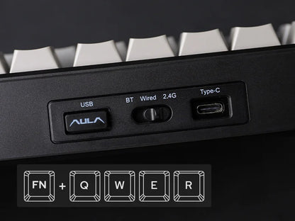EPOMAKER X AULA F75 MAX Compact 75% ANSI Layout Wired/Bluetooth/2.4GHz Wireless Mechanical Keyboard with TFT Screen and a Knob