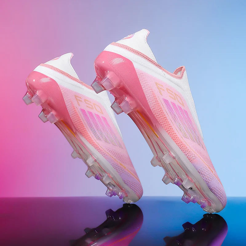 Men Football Boots Futsal Ultralight Soccer Shoes Training TF Match Long Spikes Breathable Indoor Sneakers Cleats Drop Shipping