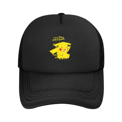 Pikachu Pokeball Mesh Baseball Cap Unisex Fitted Sun Hat Pokemoned  Hat Adjustable Snapback Caps Golf Hats Summer Trucker Caps