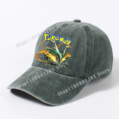 Pokémonové baseballové čepice Pikachu Kawaii Anime postavičky Sluneční klobouky Letní outdoorové sluneční klobouky pro rodiče a děti Módní kšiltovka s kachním jazykem Dárek