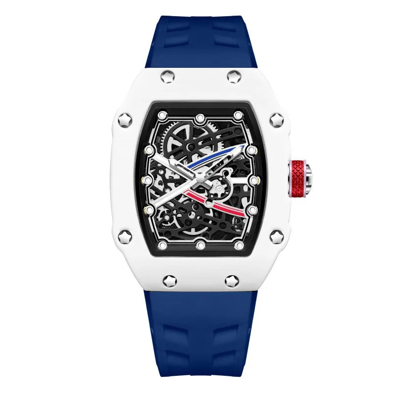 Tonneau Case Trendy Ultra-Thin Quartz Watch Men Creative Hollow Fashion Design Super Luminous Waterproof Personalize AAA Watch