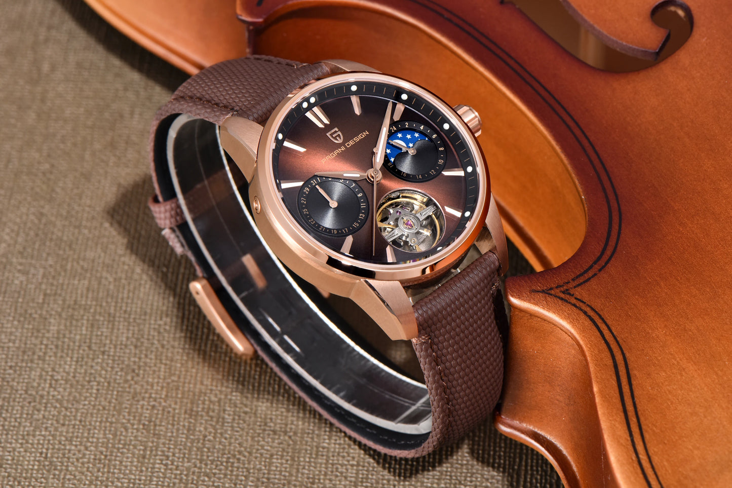 PAGANI DESIGN 2026 Men Mechanical Watch E3255Y 41mm Sapphire Crystal Stainless Steel Calendar Waterproof Reloj Hombre