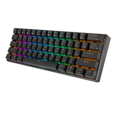 RK Royal Kludge RK61 2.4G Wireless Bluetooth Mechanical Keyboard Tri-mode 61 Keys RGB Backlit Mini Hot-swappable Gamer Keyboard