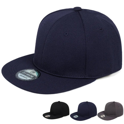 Casquettes Snapback fermées à l'arrière, non réglables, pour homme, de qualité, style hip-hop, ajustées, pour adulte, couleur unie, casquettes de baseball, 57-58 cm, pour petits visages