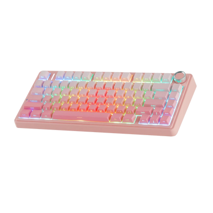 The New Hot-Selling EPOMAKER x AULA F75 75% ANSI Hot-Swappable Washer Bluetooth 5.0/2.4G Wireless/wired Mechanical Keyboard PBT