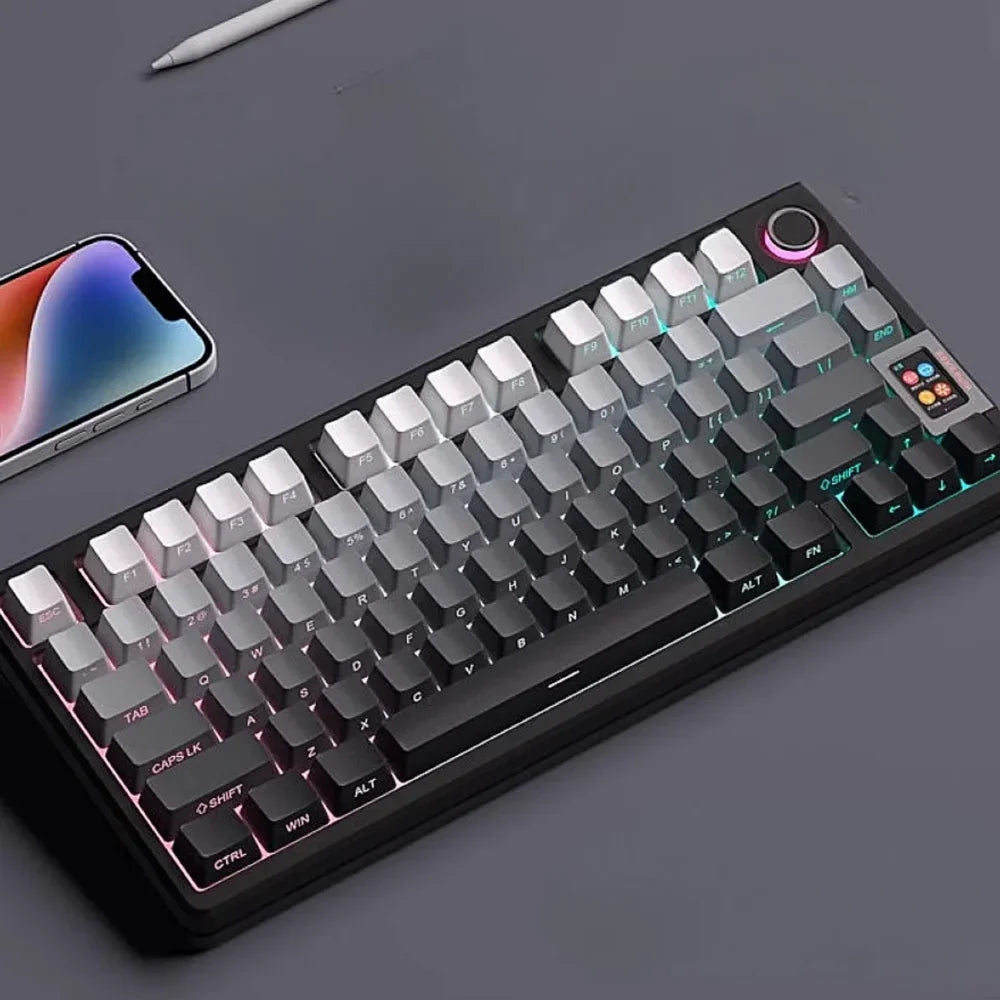 Daylight Cherry Keycaps PBT Translucent Gradient Keycaps for MX Mechanical Keyboards, Side Engraved Cherry Profile PBT Keycap Set