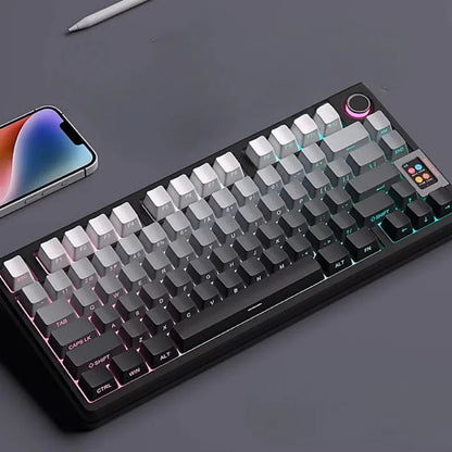 Daylight Cherry Keycaps PBT Translucent Gradient Keycaps for MX Mechanical Keyboards, Side Engraved Cherry Profile PBT Keycap Set