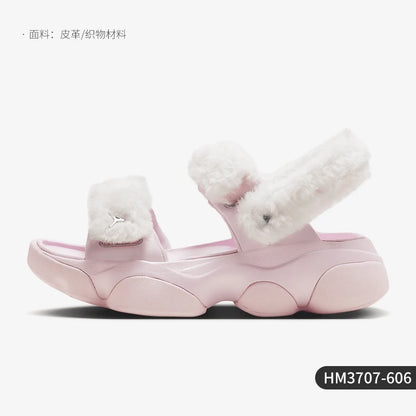 Nike ægte Jordan moderigtige, slidstærke fritidssandaler til kvinder med tyk sål HM3707-606