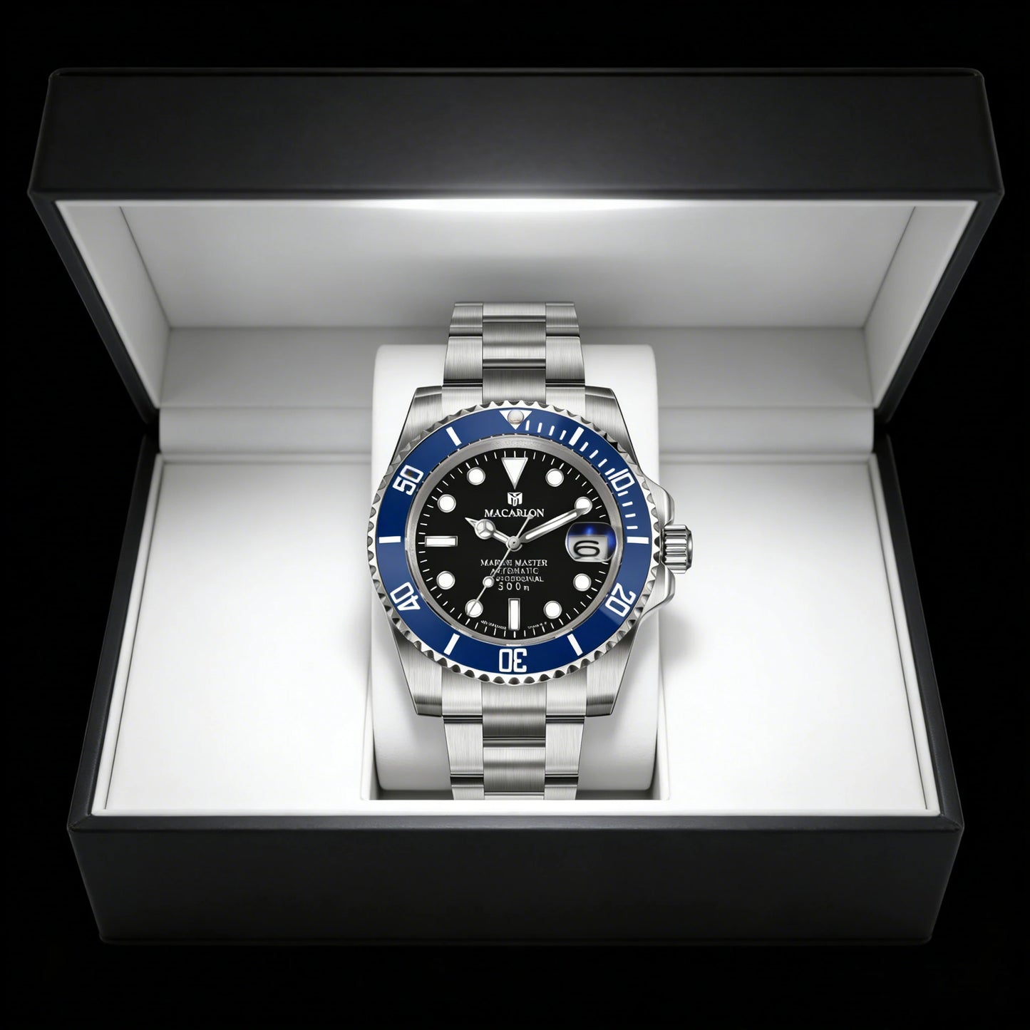 MACARLON Design New 41mm Mechanical Watch Men Sapphire Glass Luminous Stainless Steel Waterproof China NH35 Automatic Watch TOP