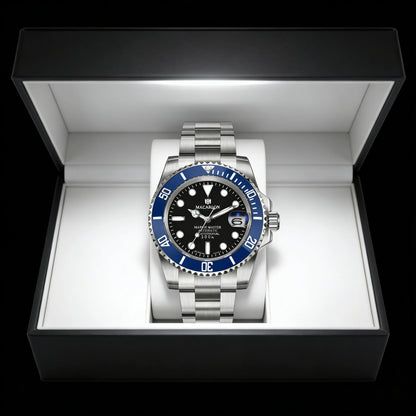 MACARLON Design New 41mm Mechanical Watch Men Sapphire Glass Luminous Stainless Steel Waterproof China NH35 Automatic Watch TOP