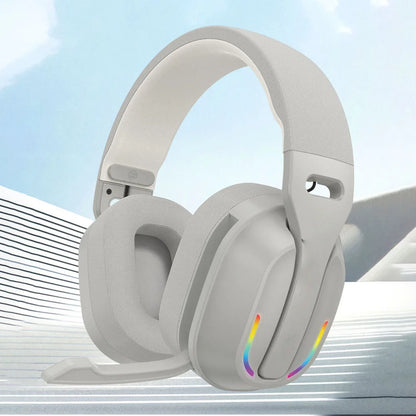 B500 RGB Wireless Gaming Headset Bluetooth 5.4 Noise Cancelling Headphones with Mic, 60H Playtime, HD Stereo Sound for PC, Mobile & Console Gaming