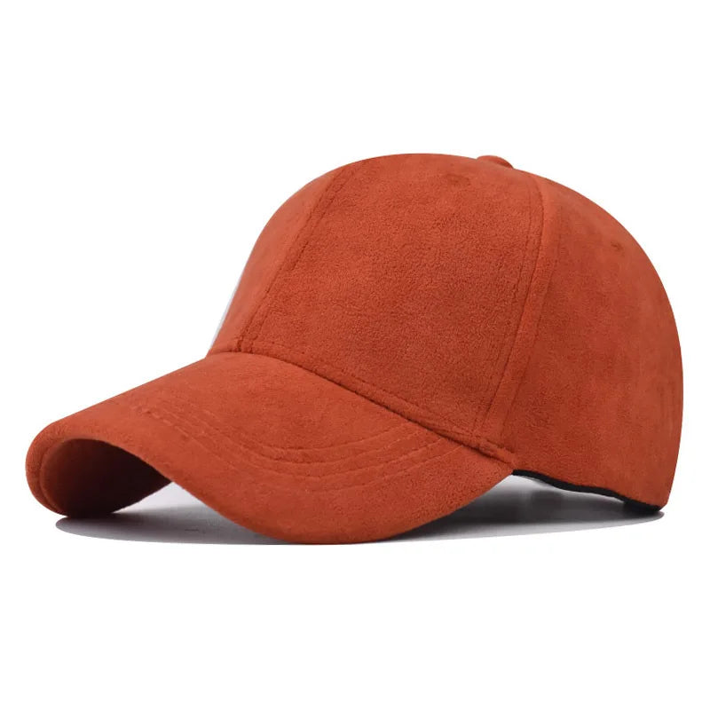 Afslappede baseballkasketter til kvinder og mænd – modekasketter i ruskind til efterår og vinter – udendørs solkasketter – snapback-kasketter – unisex-kasketter i ensfarvet design – hiphop-kasketter