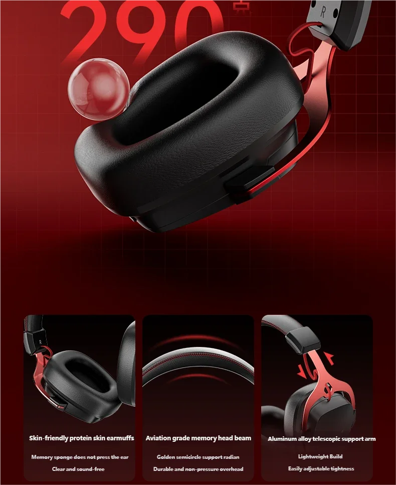 Acer 2.4GHz Wireless Gaming Headsets 7.1 Surround Sound Bluetooth Gaming Headset with Mic for PS5, PS4, PC, Switch Stereo Sound