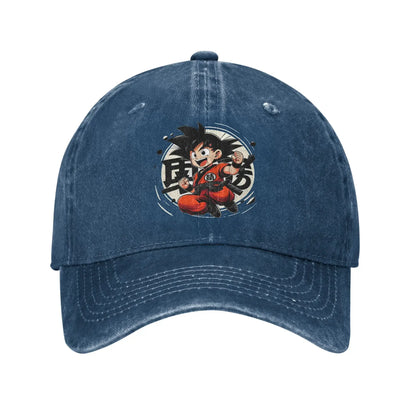 Goku Anime Dragon Ball Men Women Baseball Caps Distressed Denim Hats Cap Vintage Outdoor Running Adjustable Fit Headwear, Fraquane SAS
