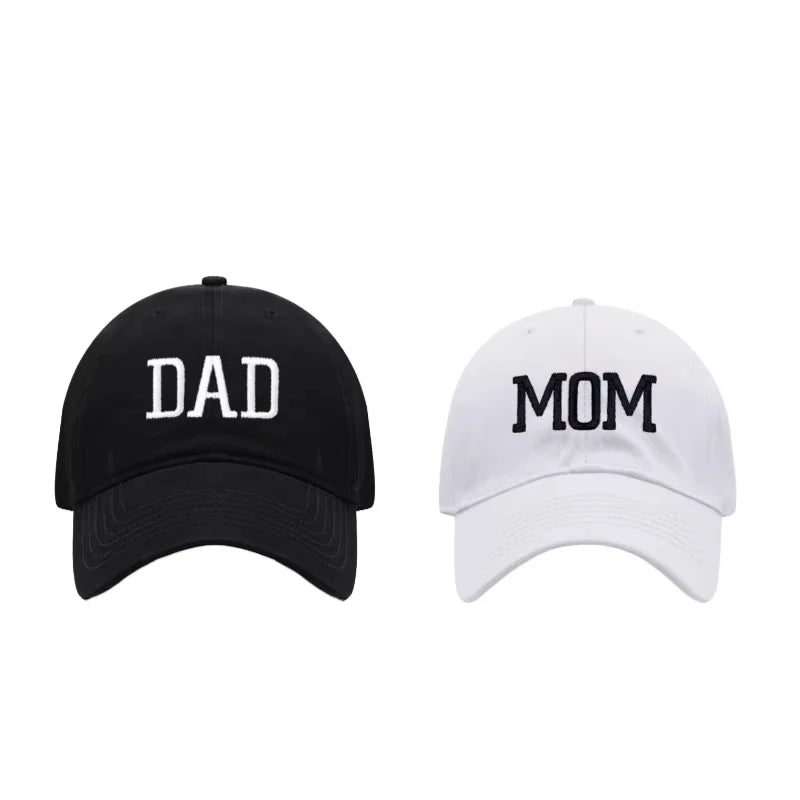 Mom and Dad Embroidered Baseball Hat Retro Sports Running Sunscreen Leisure Daily Versatile Travel Duck Tongue Hat