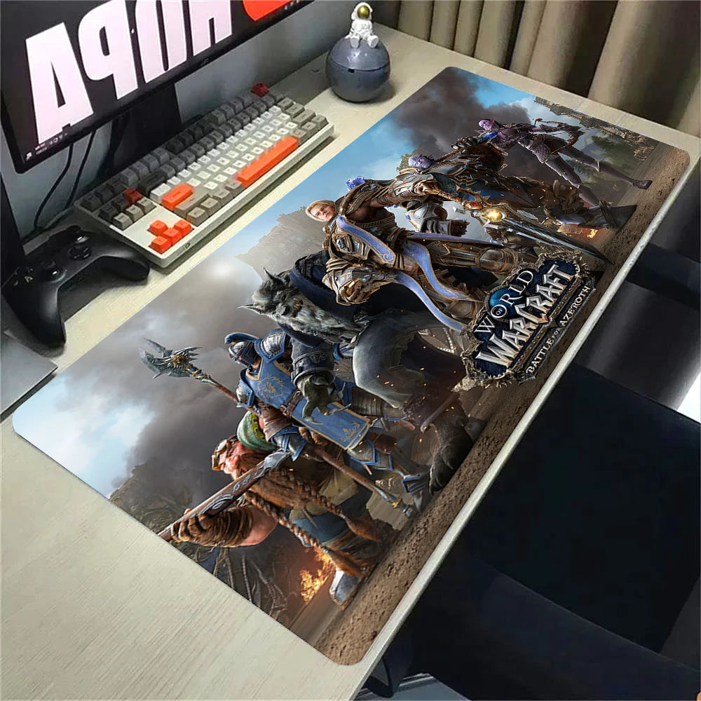 Natural Horde Alliance Mouse Pad Rubber Large Computer Desk Keyboard Mat HD World Of Warcraft Gaming Mousepad Speed Locking Edge