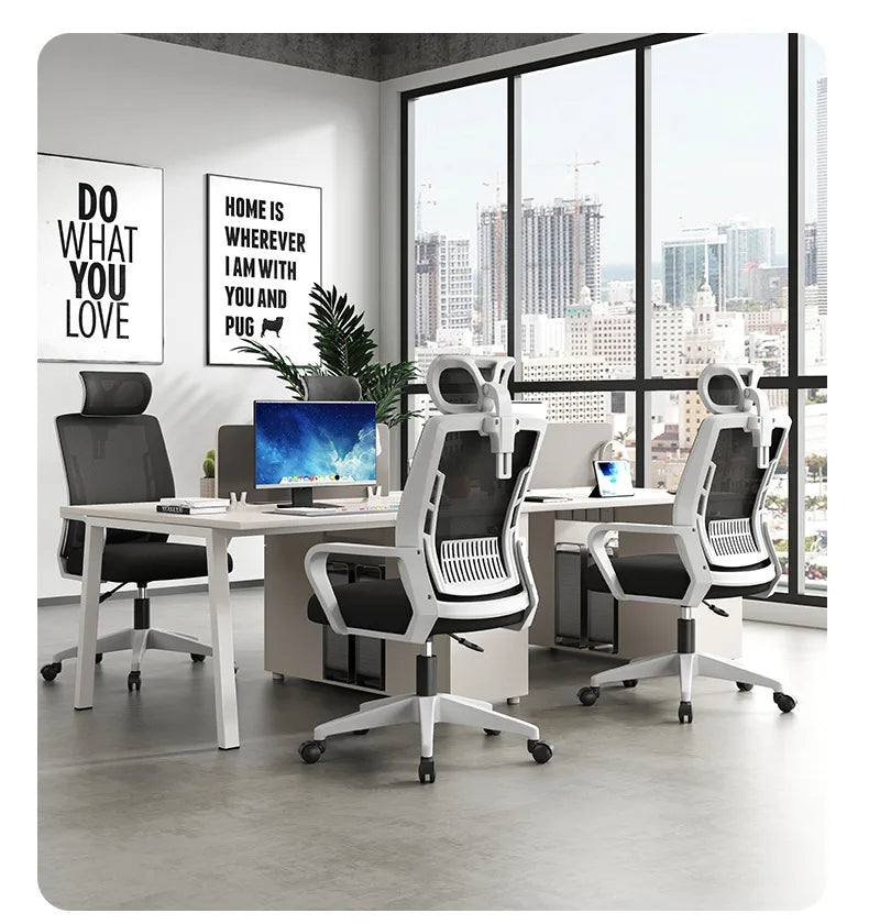 Ergonomic Gaming Chair Office Chair with Adjustable Headrest, Lumbar Support, Liftable Seat, Swivel Design, Comfortable Home Office Chair