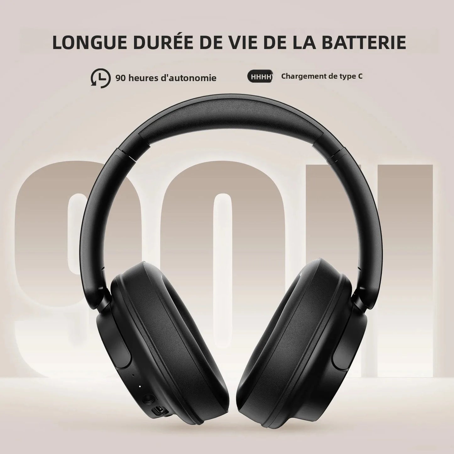 OneOdio EKSA V16 Bluetooth 5.3 Wireless Headphones with Mic, Hi-Res HiFi Over Ear Headset, 90H Battery, Bass Mode, Wired & Wireless Audio