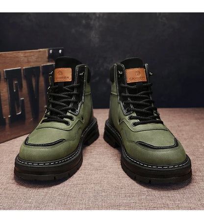 Hommes bottes 2025 chaussures décontractées hiver plate-forme en cuir concepteur de luxe Chelsea Cowboy travail en plein air sécurité cheville baskets