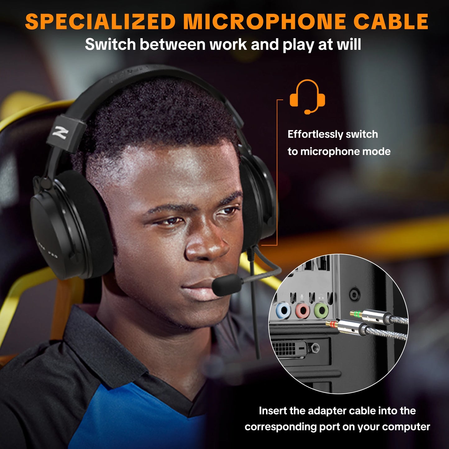 TALOMEN W550x Studio Headphones – Professional Wired Over-Ear DJ Monitor Headphones with 50mm Drivers & Detachable Cable