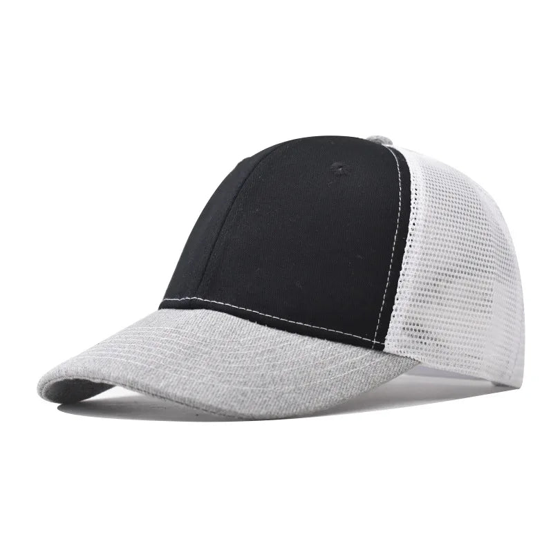 Cappellino da baseball per adulti, cappellino a rete, visiera curva poco profonda, cappello unisex, cappello estivo, cappello traspirante, cappellino da ombra, cappellino per primavera e autunno, cappellino hip hop aderente