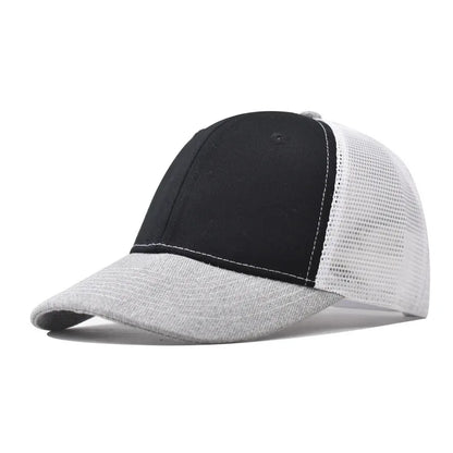 Cappellino da baseball per adulti, cappellino a rete, visiera curva poco profonda, cappello unisex, cappello estivo, cappello traspirante, cappellino da ombra, cappellino per primavera e autunno, cappellino hip hop aderente